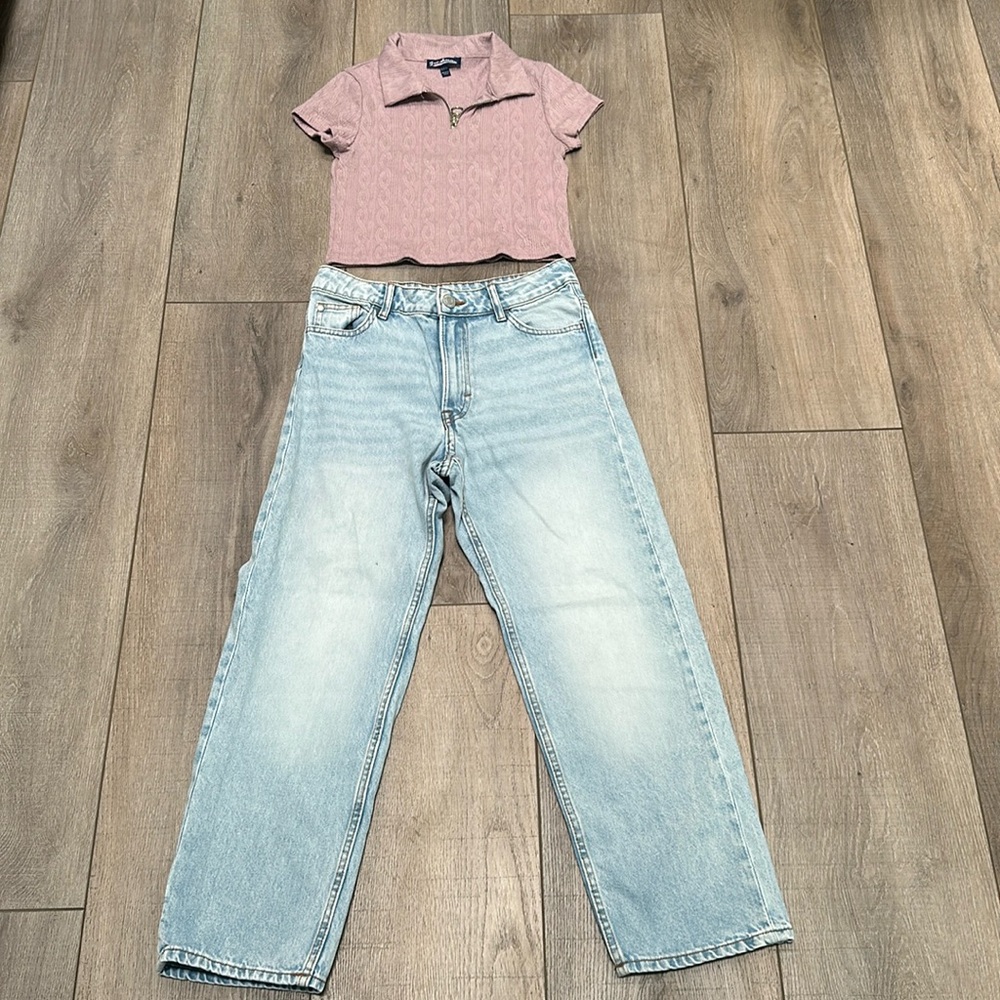 2 piece H&M Jean and top outfit